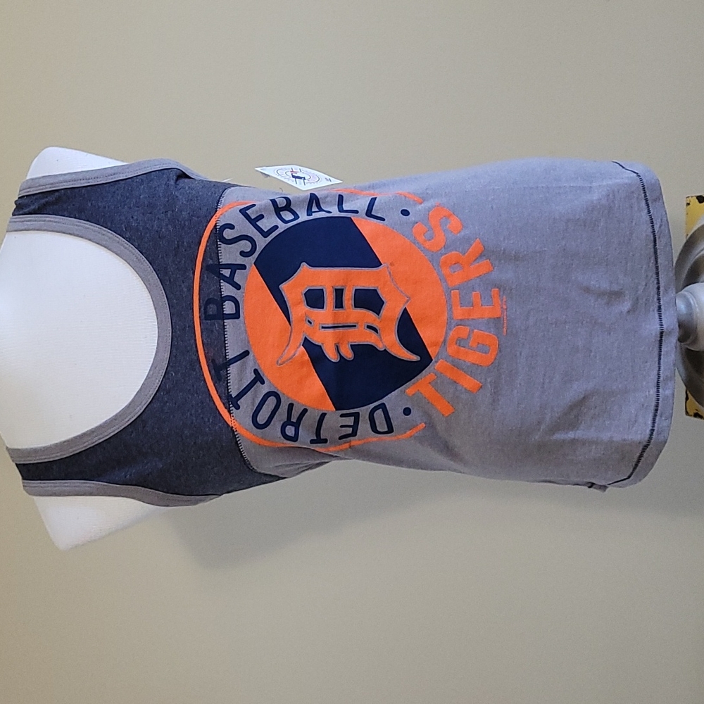 NEW Detroit Tigers Tank Top Baseball Womens MLB Color Block Campus Lifestyle Med